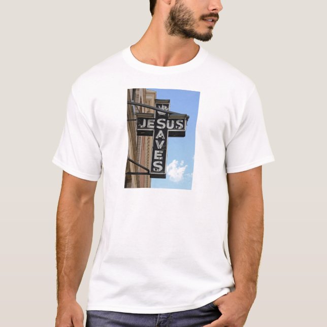 T-shirt Jésus sauve le signe (Devant)