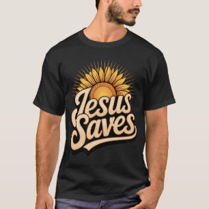 T-shirt Jésus Sauve Tournesol Subtil Chrétien Religieux F