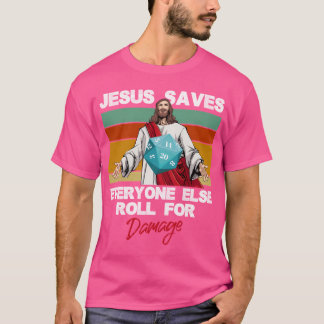 T-shirt Jésus Sauve Tous Les Autres Roues Pour Dommages Ch