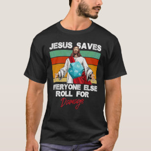 T-shirt Jésus Sauve Tous Les Autres Roues Pour Dommages Ch