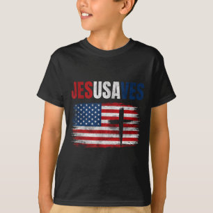 T-shirt Jésus Sauve Usa Jésus Sauve Chrétien Religieux