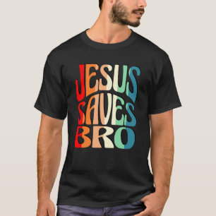 T-SHIRT JESUS SAVE BRO VINTAGE