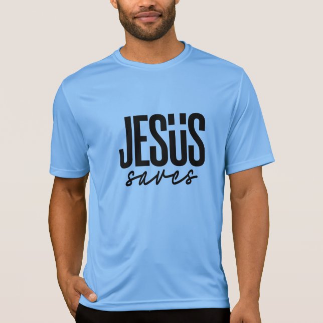 T-SHIRT JESUS SAVES (Devant)