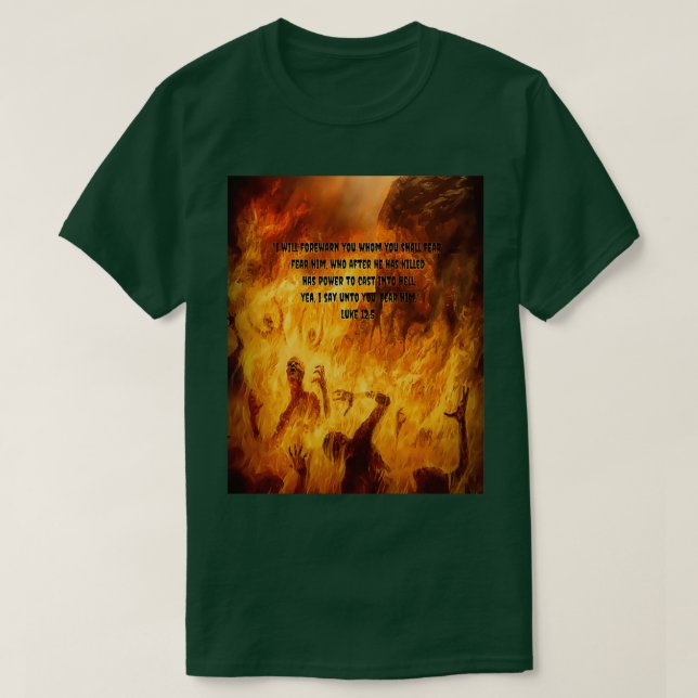 T-shirt JESUS SAVES FROM HELL Graphic (Design devant)