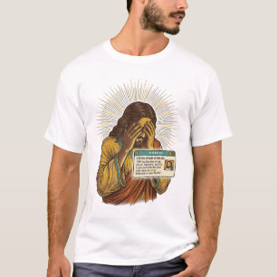 T-shirt Jésus s'humiliant Humour de mise à jour du statut 