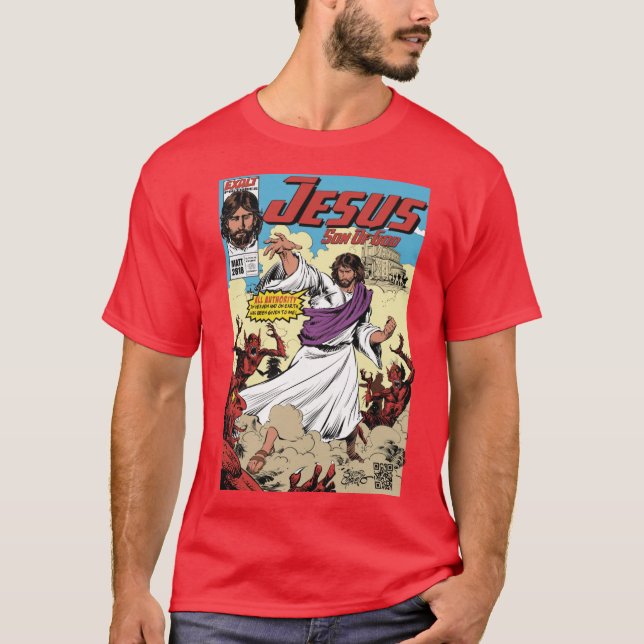 T-shirt Jesus Son of God Comic Cover All Auity gift funny (Devant)