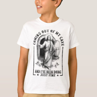 T-shirt Jésus sortant de ma grotte et je vais très bien