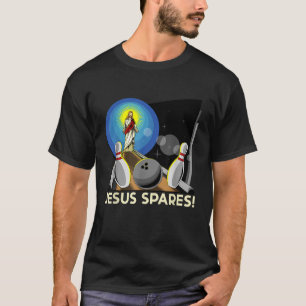 T-shirt Jesus Spares Funny Christian Bowling Pun