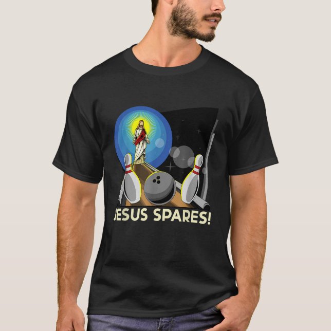 T-shirt Jesus Spares Funny Christian Bowling Pun (Devant)