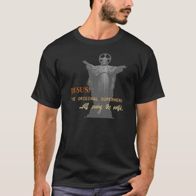 T-shirt Jesus Superhero (Devant)