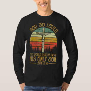 T-shirt Jésus sur les écritures croisées Jean 316 chrétien