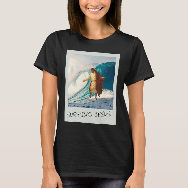 T-shirt Jésus Surfant Jésus Christian (Devant)