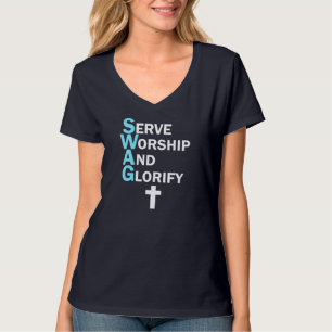 T-shirt Jésus SWAG sert le culte et glorifie la foi Religi
