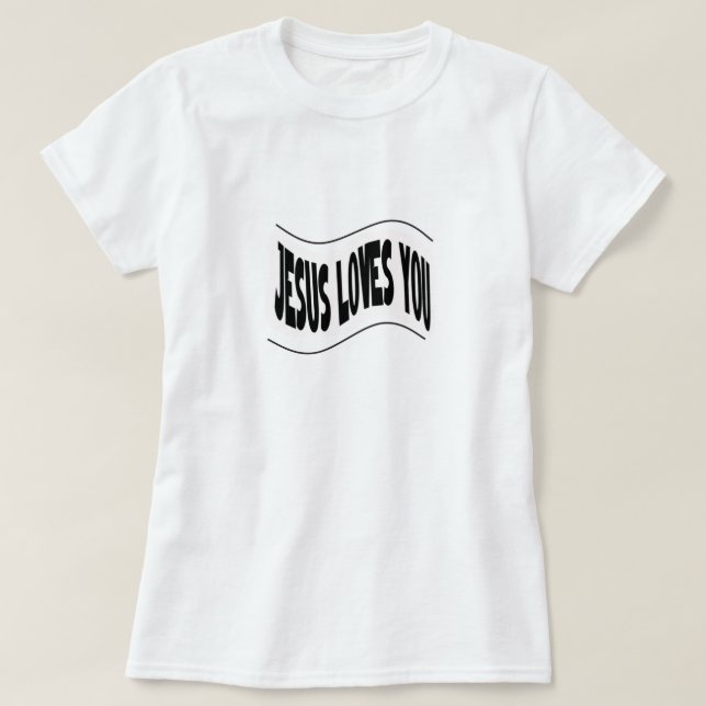 T-shirt Jésus t'aime  (Design devant)