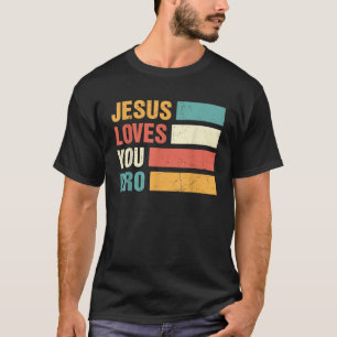 T-shirt Jésus t'aime Bro Retro Christian