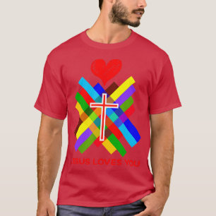 T-shirt Jésus t'aime Chrétien Christ Dieu