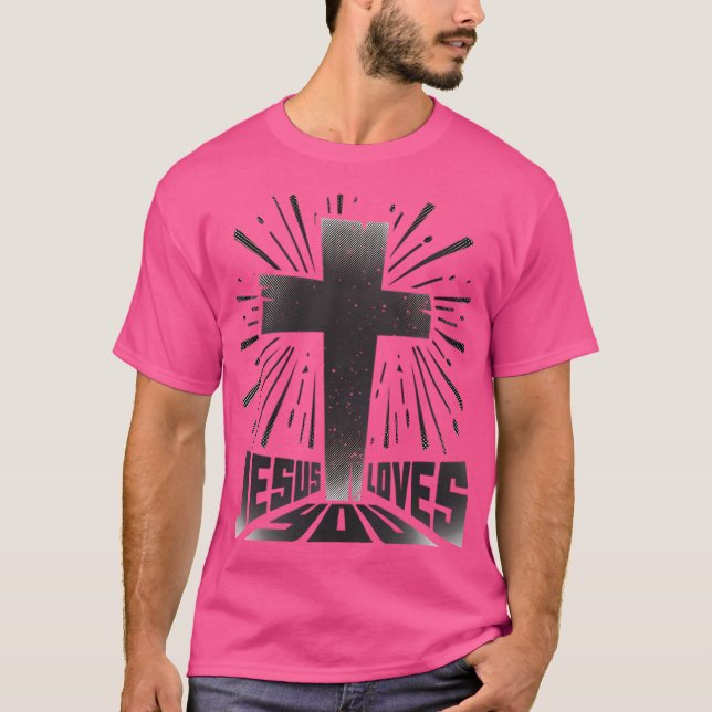 T-shirt Jésus t'aime - Chrétien Dit (Devant)