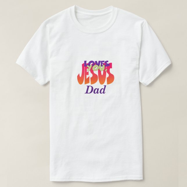 T-shirt Jésus t'aime, papa Hommes (Design devant)