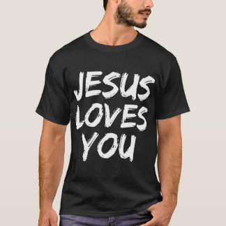T-shirt Jésus t'aime pour les femmes qui aiment la foi chr