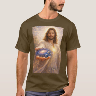 T-Shirt Jésus tenant l'univers dans Ses mains