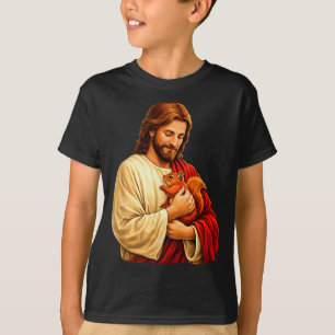 T-shirt Jésus tenant un écureuil chrétien