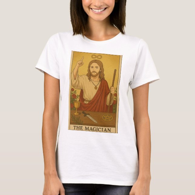 T-shirt Jesus the Magician Tarot Card (Devant)
