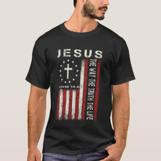 T-shirt Jesus The Way Truth Life God Christian Bible Faith