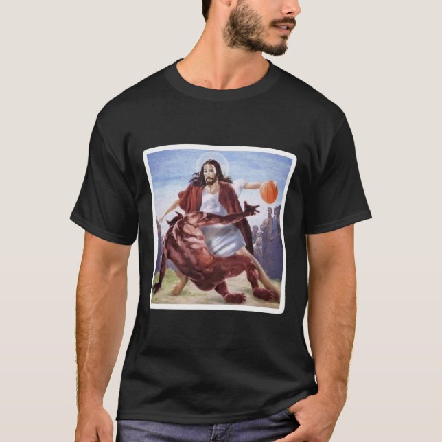 T-shirt Jésus Traversant Satan Basketball (Devant)