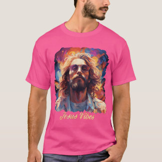 T-shirt Jésus Vibes Cosmic Groove Christian Psychedelic Ar