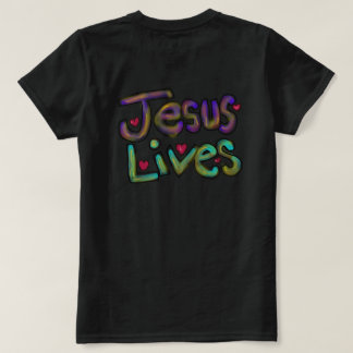 T-shirt Jésus Vit Art Chrétien Dessiné à la Main 