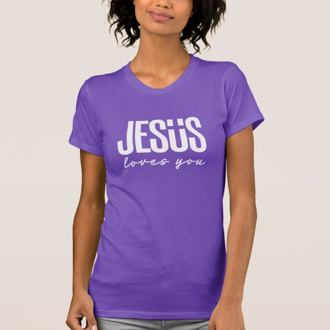 T-SHIRT JÉSUS VOUS AIME | CHRÉTIEN (Devant)