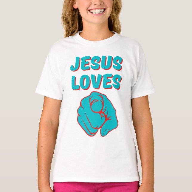 T-shirt Jésus vous aime Citation basée sur la foi (Devant)