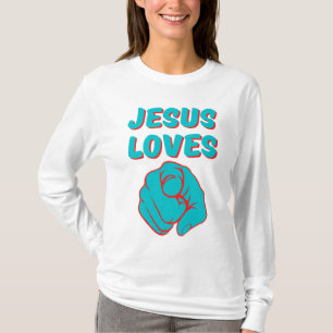 T-shirt Jésus vous aime Citation basée sur la foi Femmes