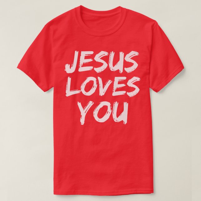 T-shirt JESUS VOUS AIME GRAPHIQUE DESIGN CHRISTIAN Premium (Design devant)