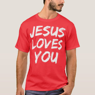 T-shirt JESUS VOUS AIME GRAPHIQUE DESIGN CHRISTIAN Premium