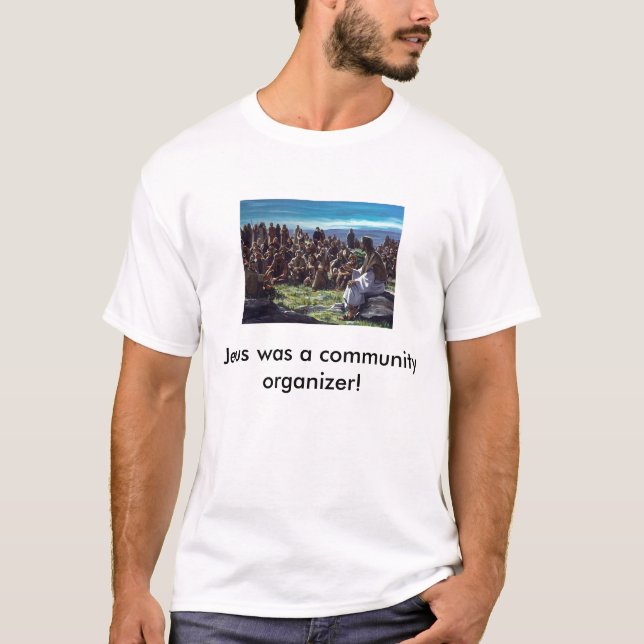 T-shirt JesusPreachingMultitudes, wa de Jésus… - Customisé (Devant)