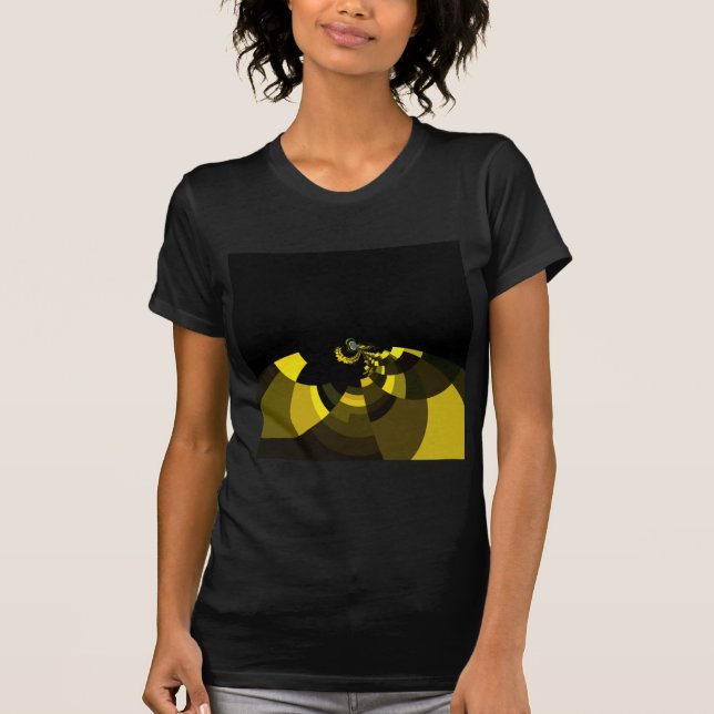 T-shirt Jet Black et Gold Vector Art Design graphique (Devant)
