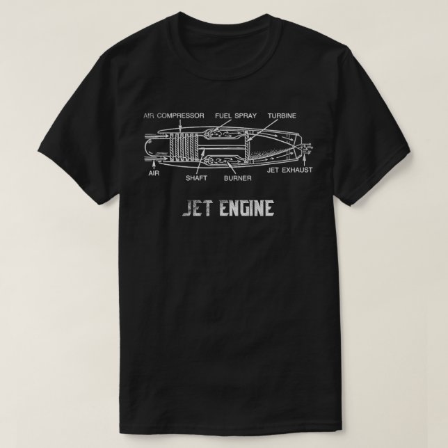 T-shirt Jet Engine Science Mécanique Extraordinaire Gi (Design devant)