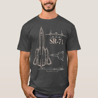 T-shirt Jet militaire SR71 Blackbird Pilote d'avion 