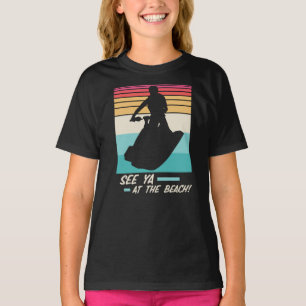 T-shirt Jet Ski coloré dit Plage de surf Couleurs citatio