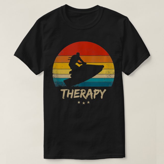 T-shirt Jet Ski Drôle Jetski Thérapie (Design devant)