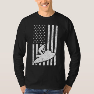 T-shirt Jet Ski Us American Flag Jet Ski