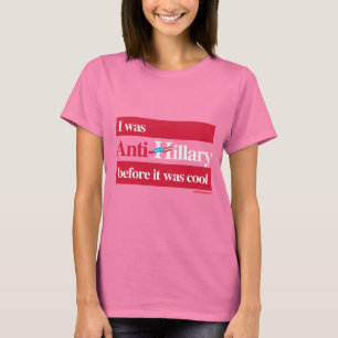 T-shirt J'étais Anti-Hillary avant - anti blanc de png de