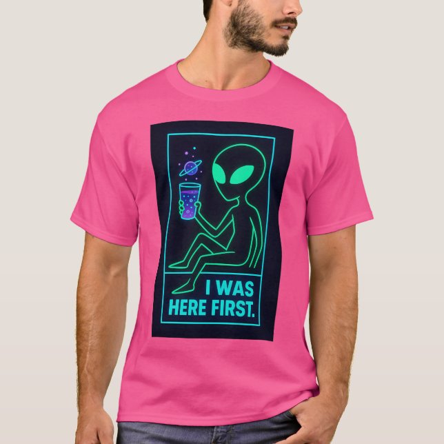T-shirt J'Étais Ici Le Premier (Devant)