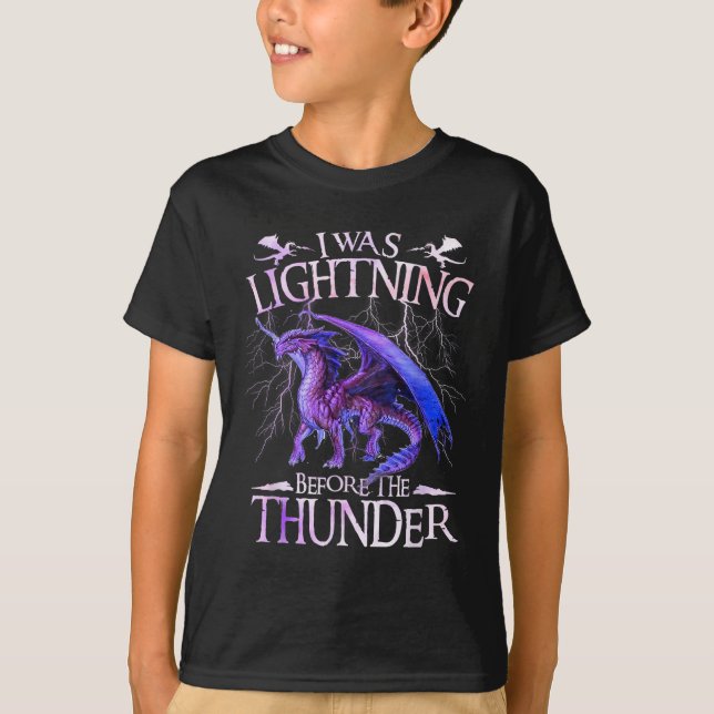 T-shirt J'Étais La Lumière Devant L'Amoureux Des Dragons D (Devant)
