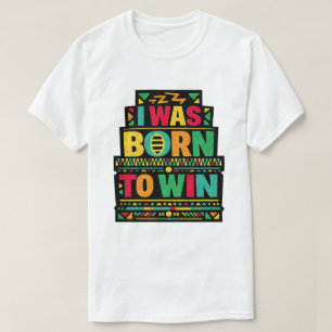 T-shirt J'étais né pour gagner l'art de citation rétro
