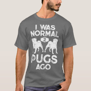 T-shirt J'Étais Normal Il Y A 2 Carlins Distress Vintage p