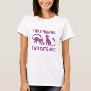 T-shirt J'Étais Normal Il Y A Deux Chats