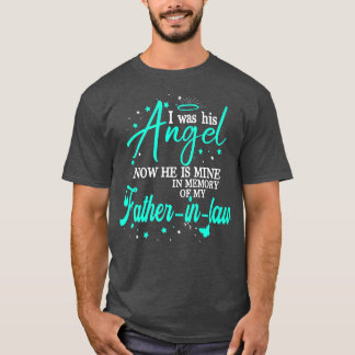 T-shirt J'Étais Son Ange Il Est Mon Souvenir De Mon PèreIn