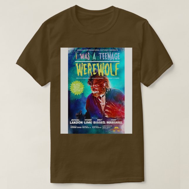 T-shirt J'étais un adolescent Werewolf 1 (Design devant)